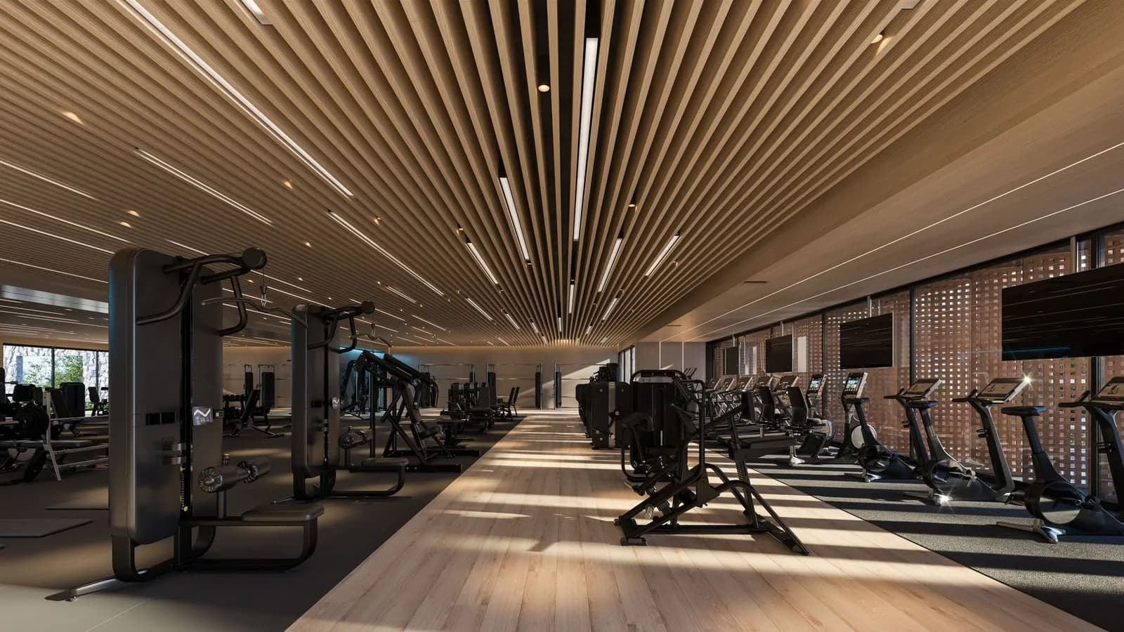 Academia — estrutura de lazer do Jardins Residencial Resort, em Contagem
